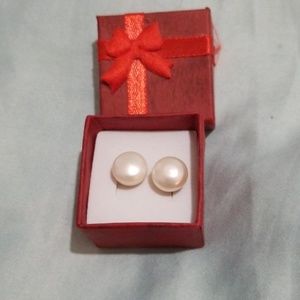 Genuine pearl earrings
